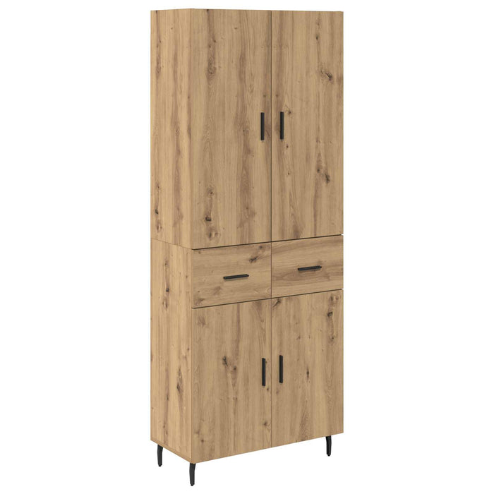 Bufet 2 pcs Stejar Artizanal 69,5 x 34 x 180 cm Lemn compozit WALTI