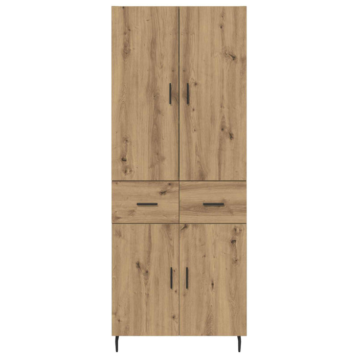 Bufet 2 pcs Stejar Artizanal 69,5 x 34 x 180 cm Lemn compozit WALTI