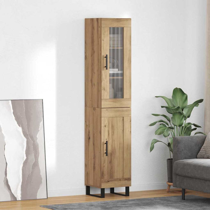Bufet Stejar Artizanal 34,5 x 34 x 180 cm Lemn compozit - WALTI WALTI
