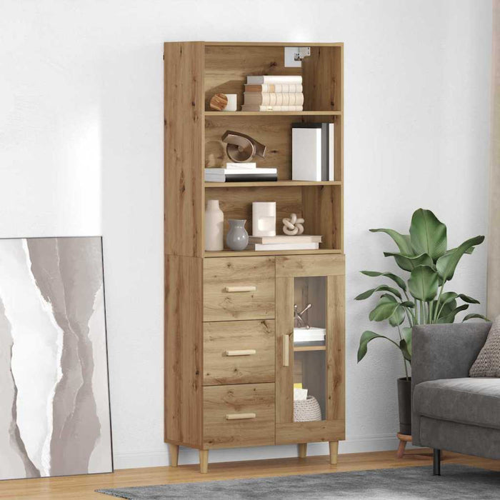 Bufet Stejar Artizanal 69,5 x 32,5 x 180 cm Lemn compozit - WALTI WALTI