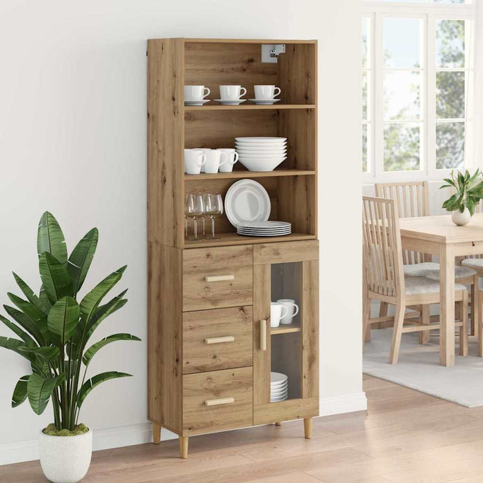 Bufet Stejar Artizanal 69,5 x 32,5 x 180 cm Lemn compozit - WALTI WALTI