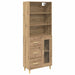 Bufet Stejar Artizanal 69,5 x 32,5 x 180 cm Lemn compozit - WALTI WALTI