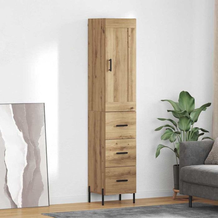 Bufet Stejar Artizanal 34,5 x 34 x 180 cm Lemn compozit - WALTI WALTI