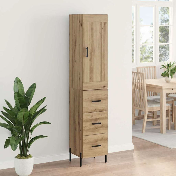 Bufet Stejar Artizanal 34,5 x 34 x 180 cm Lemn compozit - WALTI WALTI