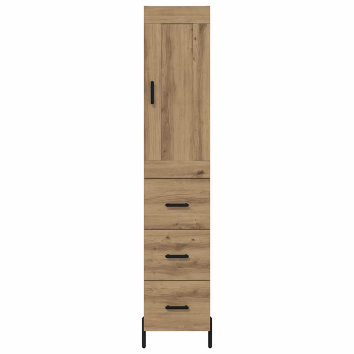 Bufet Stejar Artizanal 34,5 x 34 x 180 cm Lemn compozit - WALTI WALTI