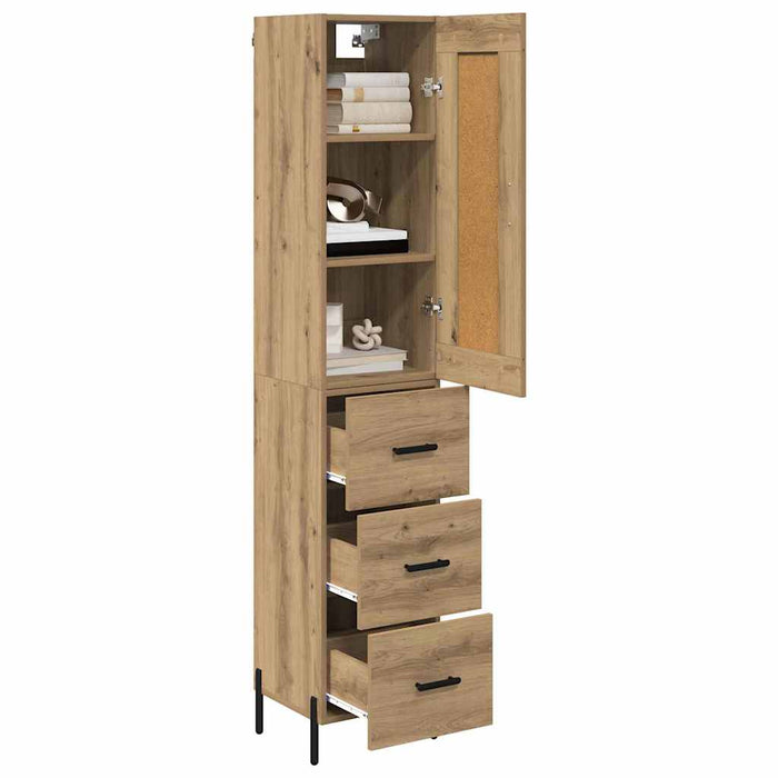 Bufet Stejar Artizanal 34,5 x 34 x 180 cm Lemn compozit - WALTI WALTI