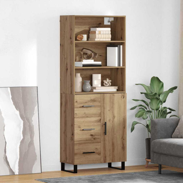 Bufet cu sertar 2 pcs Stejar Artizanal Lemn compozit - WALTI WALTI