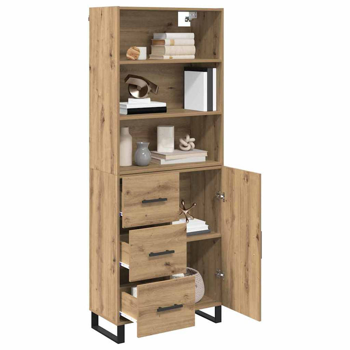 Bufet cu sertar 2 pcs Stejar Artizanal Lemn compozit - WALTI WALTI