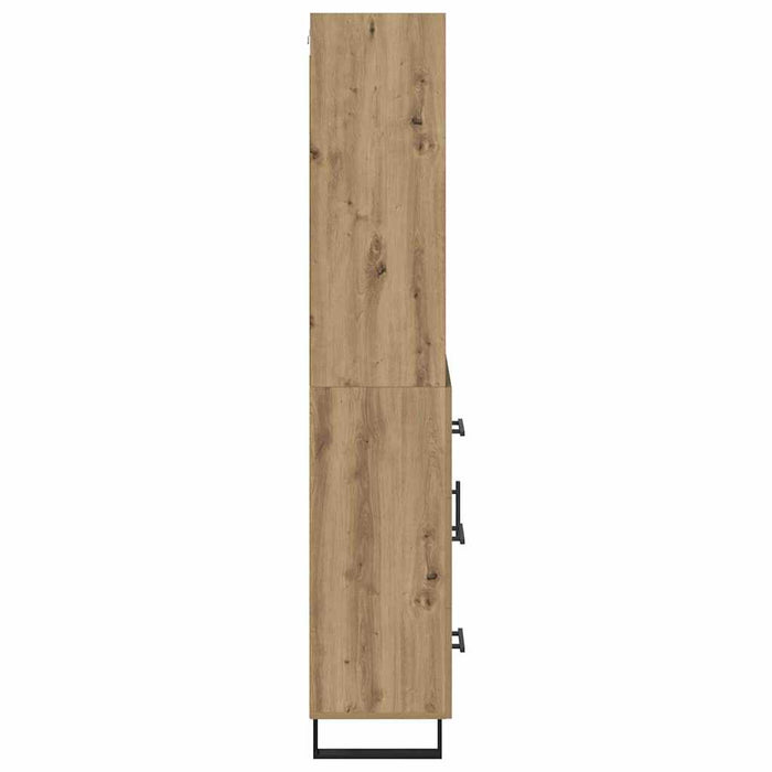 Bufet cu sertar 2 pcs Stejar Artizanal Lemn compozit - WALTI WALTI