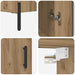 Bufet Stejar Artizanal 69,5 x 34 x 180 cm Lemn compozit - WALTI WALTI