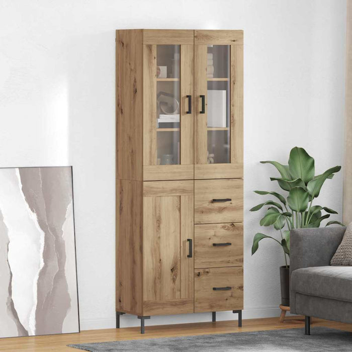 Bufet cu sertar 2 pcs Stejar Artizanal Lemn compozit - WALTI WALTI