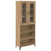 Bufet Stejar Artizanal 69,5 x 34 x 180 cm Lemn compozit - WALTI WALTI
