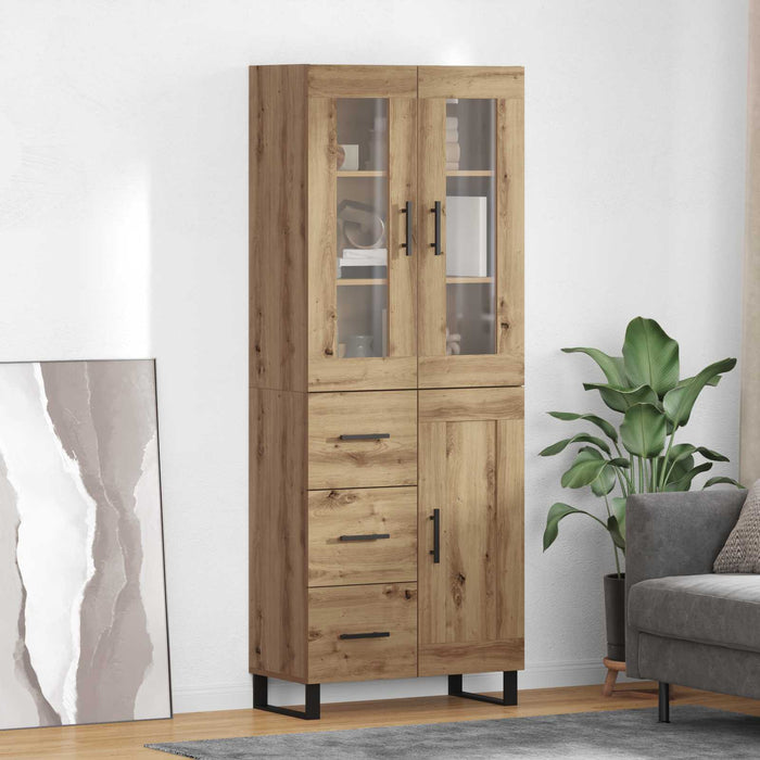 Bufet cu sertar 2 pcs Stejar Artizanal Lemn compozit - WALTI WALTI