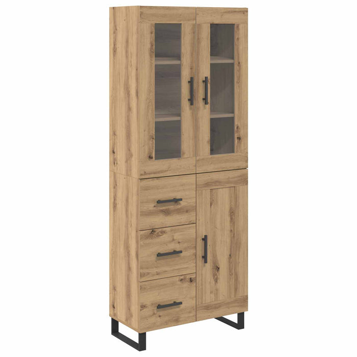 Bufet cu sertar 2 pcs Stejar Artizanal Lemn compozit - WALTI WALTI