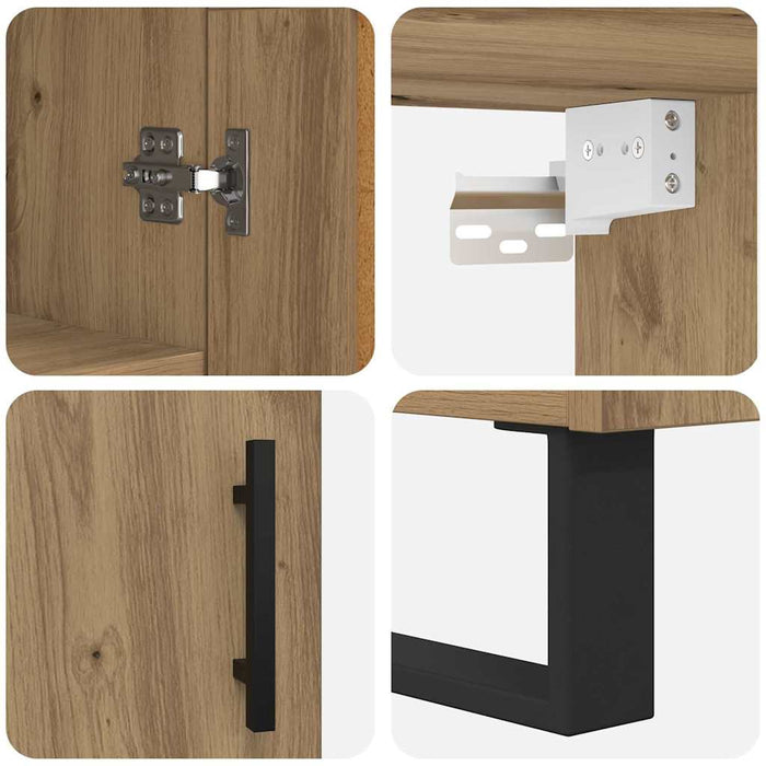Bufet 2 pcs Stejar Artizanal Lemn compozit - WALTI WALTI