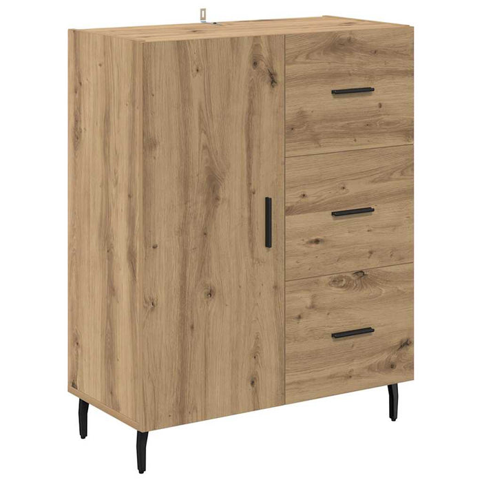Bufet 2 pcs Stejar Artizanal 69,5 x 34 x 180 cm Lemn compozit WALTI