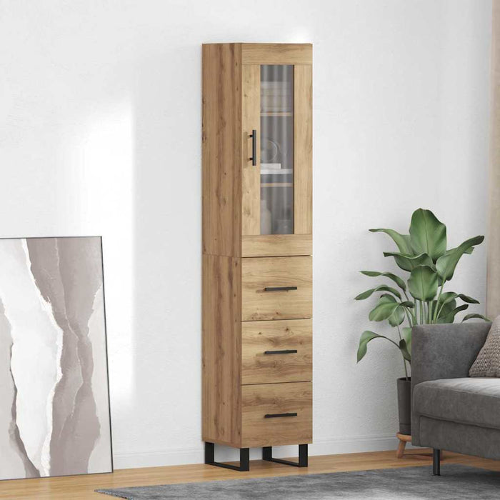 Bufet Stejar Artizanal 69,5 x 34 x 180 cm Lemn compozit - WALTI WALTI