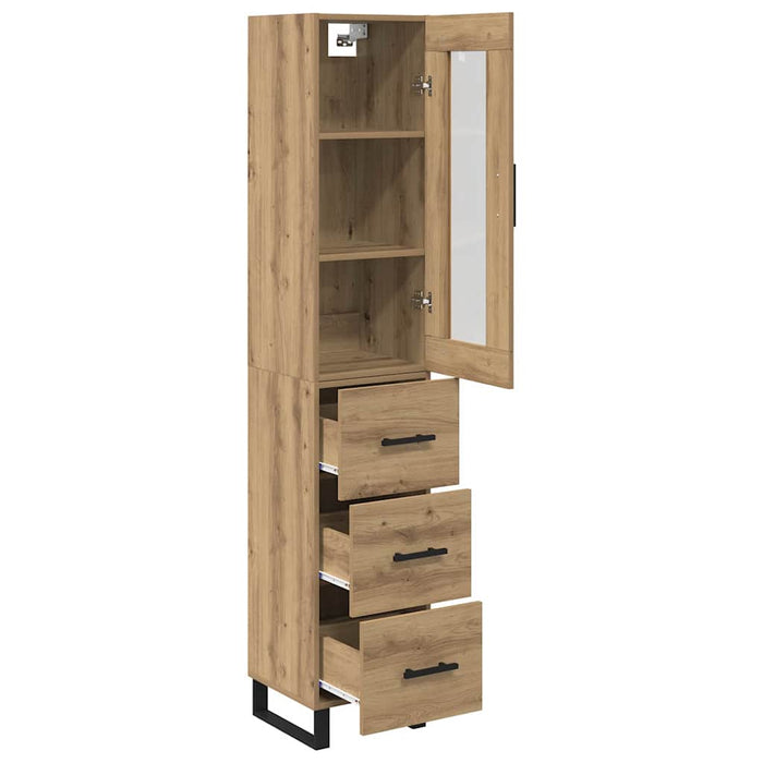Bufet Stejar Artizanal 69,5 x 34 x 180 cm Lemn compozit - WALTI WALTI