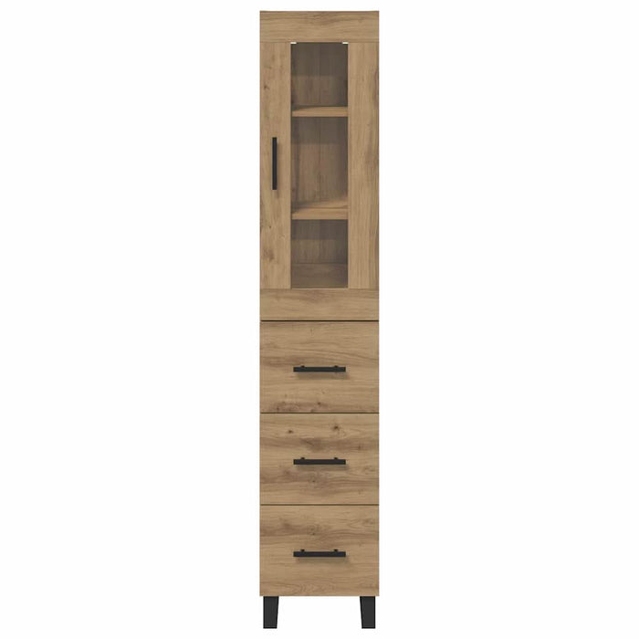 Bufet Stejar Artizanal 69,5 x 34 x 180 cm Lemn compozit - WALTI WALTI