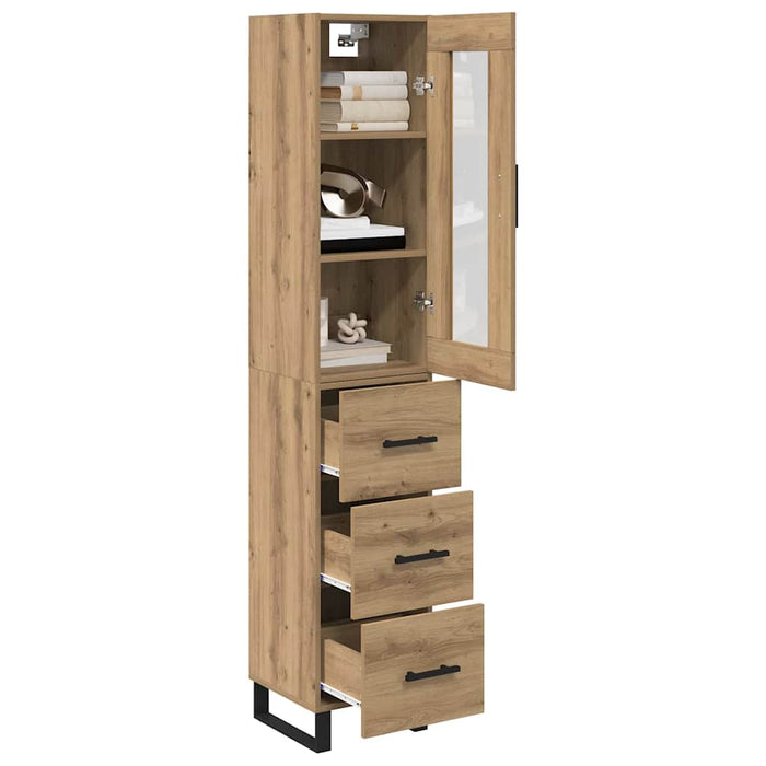Bufet Stejar Artizanal 69,5 x 34 x 180 cm Lemn compozit - WALTI WALTI