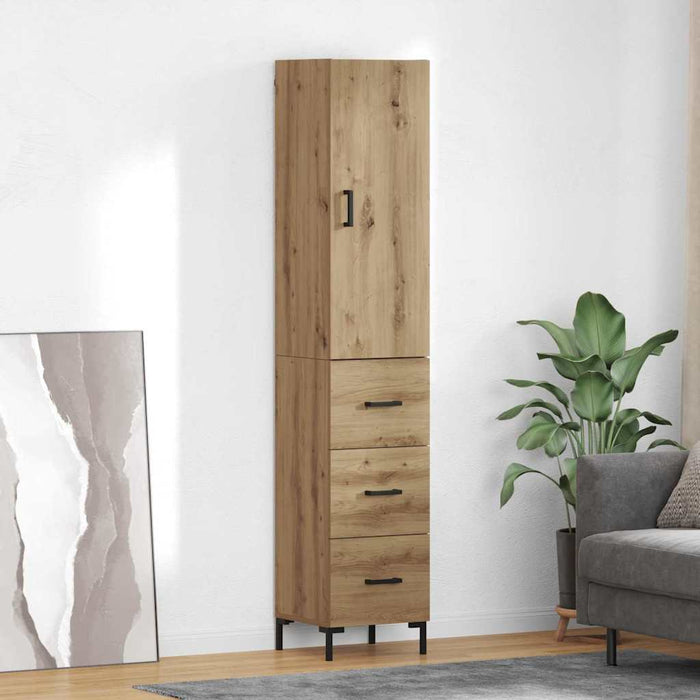 Bufet Stejar Artizanal 69,5 x 34 x 180 cm Lemn compozit - WALTI WALTI