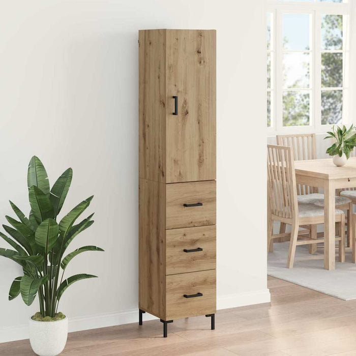 Bufet Stejar Artizanal 69,5 x 34 x 180 cm Lemn compozit - WALTI WALTI