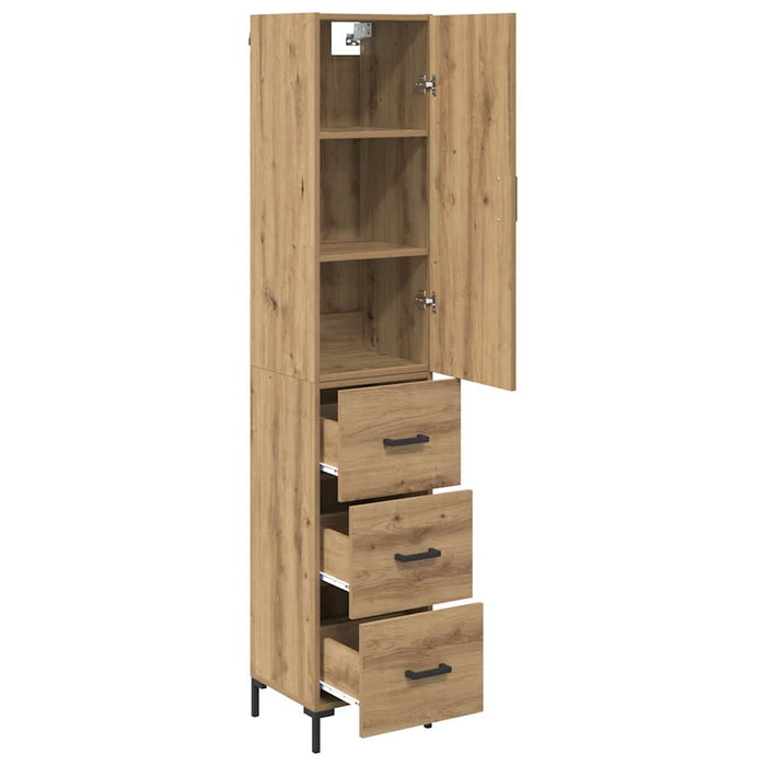 Bufet Stejar Artizanal 69,5 x 34 x 180 cm Lemn compozit - WALTI WALTI