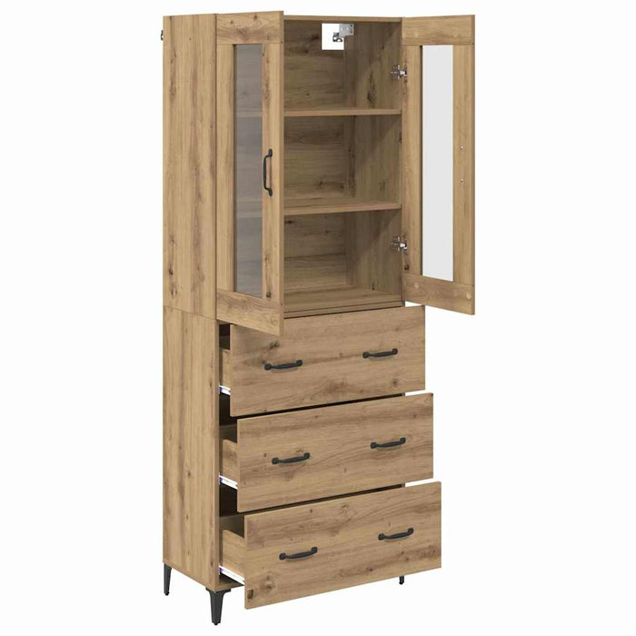 Bufet Stejar Artizanal 69,5 x 34 x 180 cm Lemn compozit - WALTI WALTI