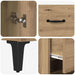 Bufet Stejar Artizanal 69,5 x 34 x 180 cm Lemn compozit - WALTI WALTI