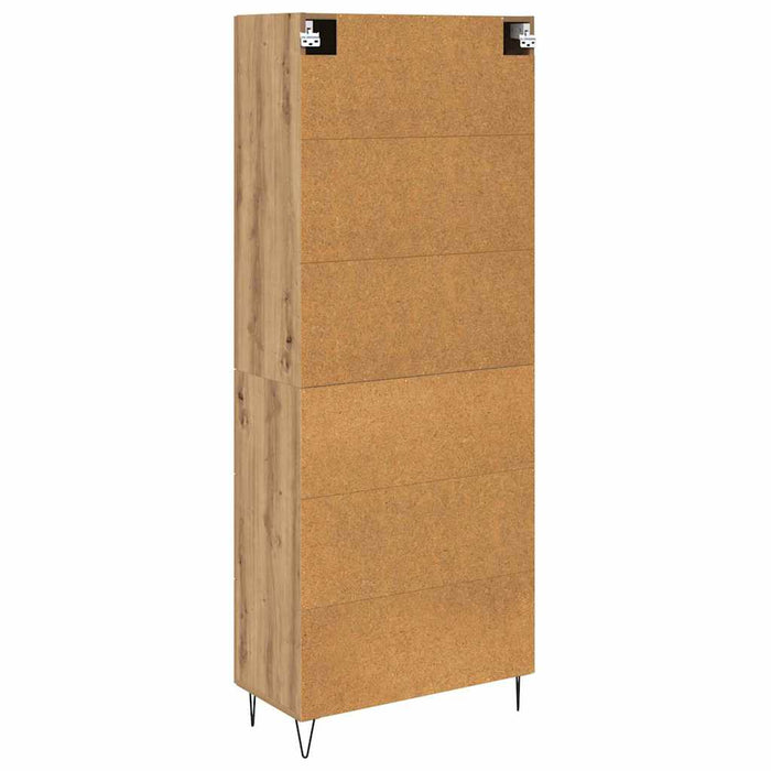 Bufet cu sertar 2 pcs Stejar Artizanal Lemn tehnic și sticlă - WALTI WALTI