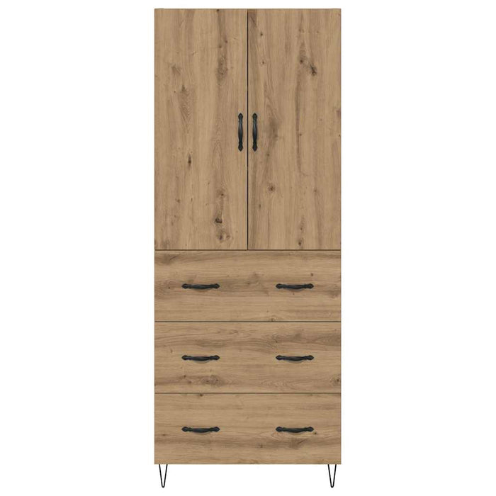 Bufet cu sertar 2 pcs Stejar Artizanal Lemn tehnic și sticlă - WALTI WALTI