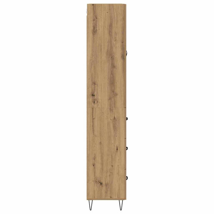 Bufet cu sertar 2 pcs Stejar Artizanal Lemn tehnic și sticlă - WALTI WALTI