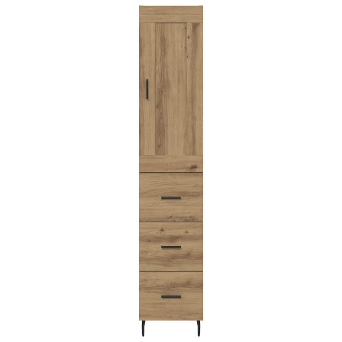 Bufet Stejar Artizanal 34,5 x 34 x 180 cm Lemn compozit - WALTI WALTI