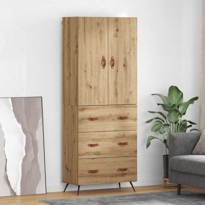 Bufet Stejar Artizanal 69,5 x 34 x 180 cm Lemn compozit - WALTI WALTI