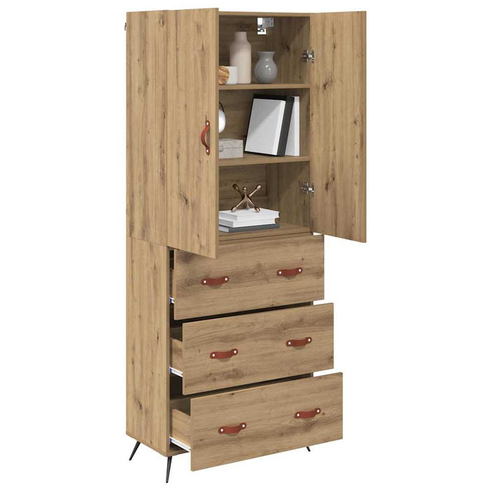 Bufet Stejar Artizanal 69,5 x 34 x 180 cm Lemn compozit - WALTI WALTI