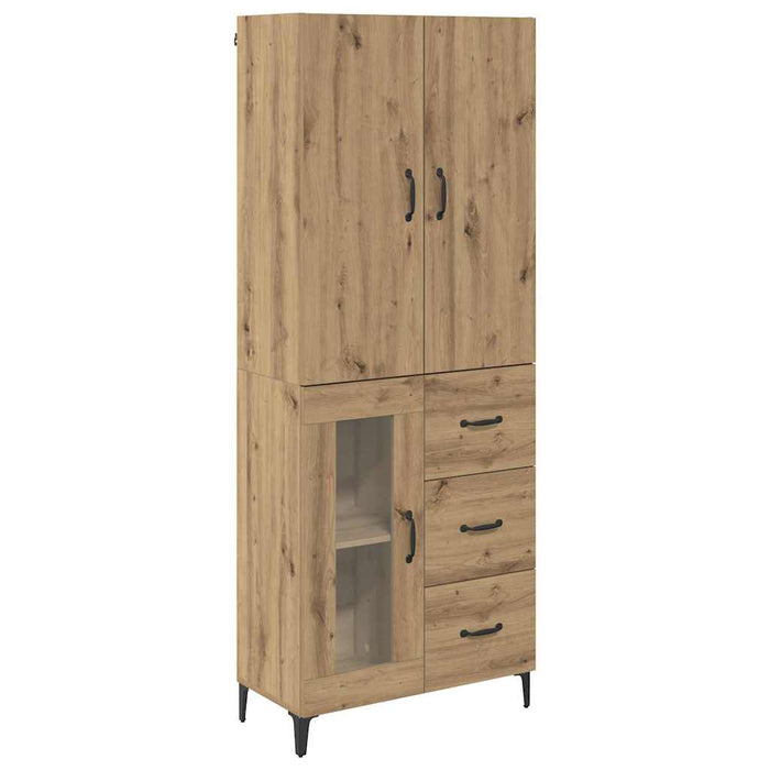 Bufet Pe perete Stejar Artizanal 69,5 x 34 x 180 cm Lemn compozit - WALTI WALTI