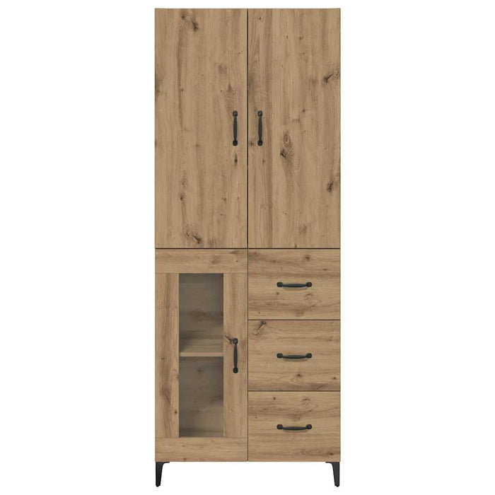 Bufet Pe perete Stejar Artizanal 69,5 x 34 x 180 cm Lemn compozit - WALTI WALTI