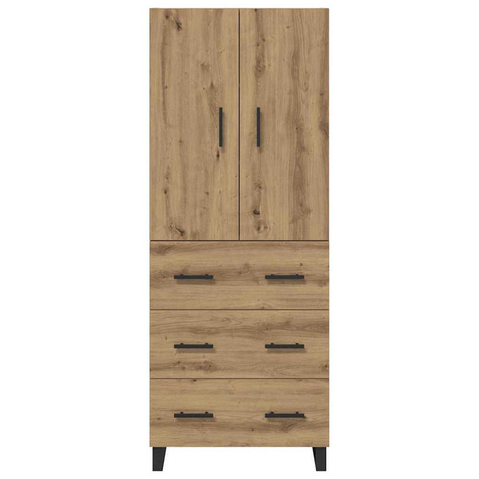Bufet 2 pcs Stejar Artizanal Lemn Stratificat și Sticlă - WALTI WALTI