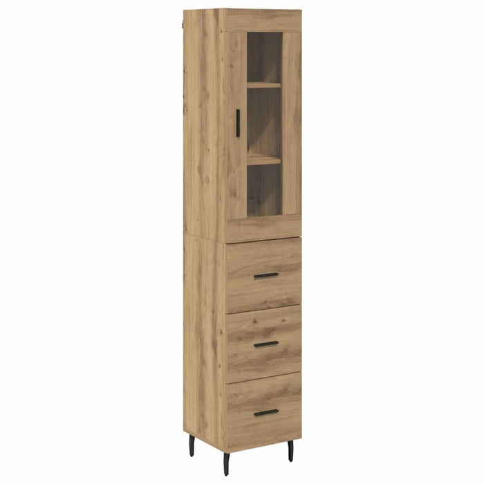 Bufet Stejar Artizanal 34,5 x 34 x 180 cm Lemn compozit - WALTI WALTI