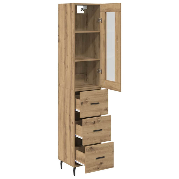 Bufet Stejar Artizanal 34,5 x 34 x 180 cm Lemn compozit - WALTI WALTI