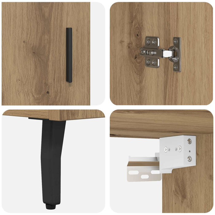 Bufet 2 pcs Stejar Artizanal Lemn compozit - WALTI WALTI