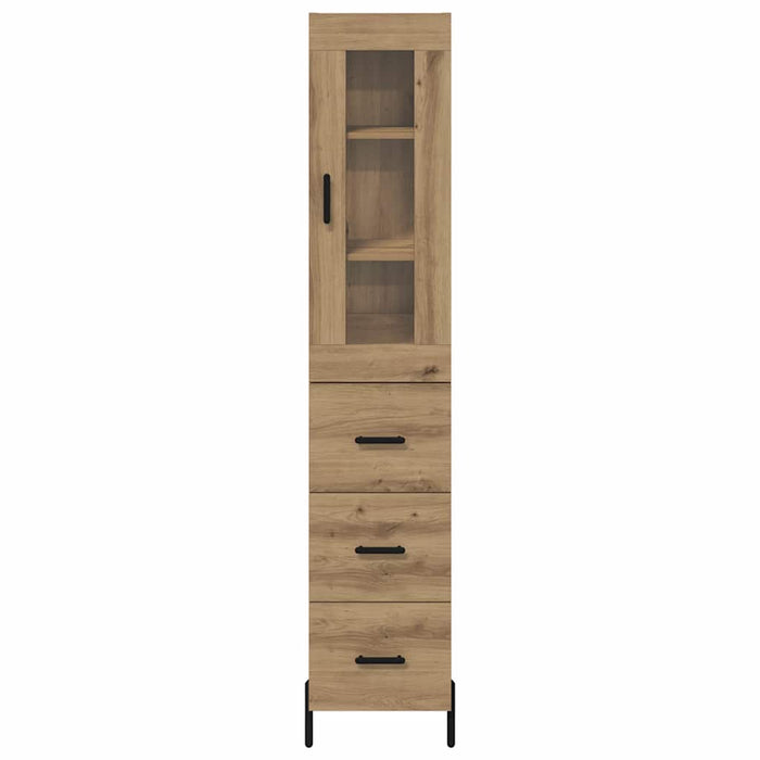 Bufet Stejar Artizanal 34,5 x 34 x 180 cm Lemn compozit - WALTI WALTI