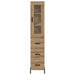 Bufet Stejar Artizanal 34,5 x 34 x 180 cm Lemn compozit - WALTI WALTI