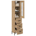 Bufet Stejar Artizanal 34,5 x 34 x 180 cm Lemn compozit - WALTI WALTI