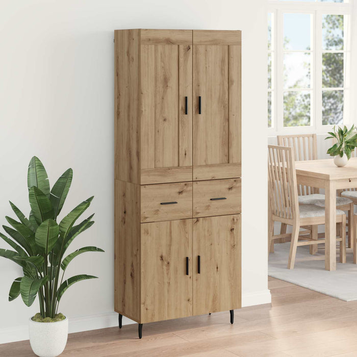 Bufet cu sertar 2 pcs Stejar Artizanal Lemn compozit - WALTI WALTI