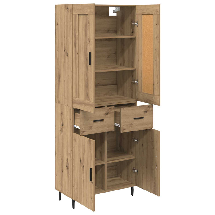 Bufet cu sertar 2 pcs Stejar Artizanal Lemn compozit - WALTI WALTI