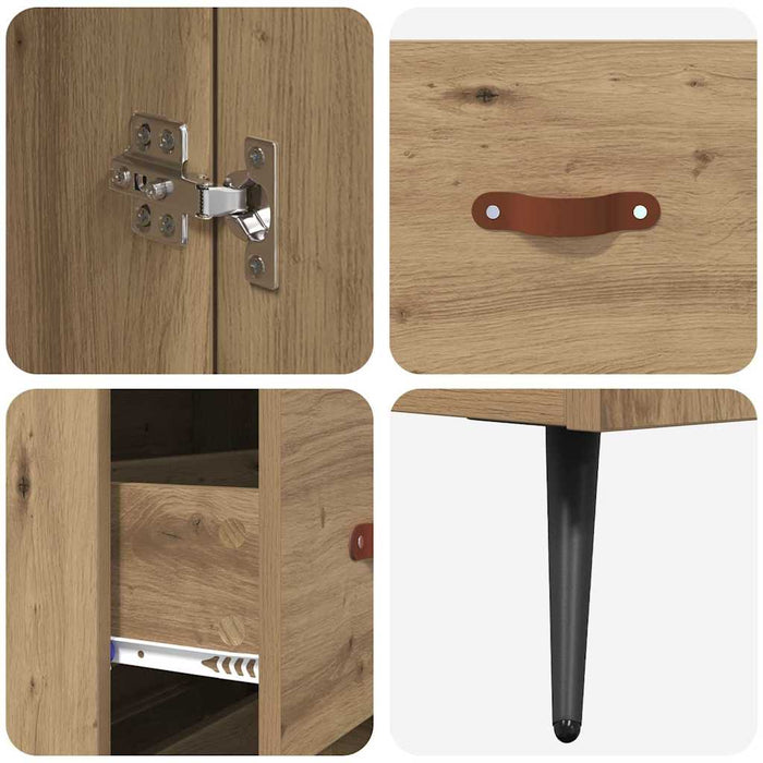 Bufet Stejar Artizanal 69,5 x 34 x 180 cm Lemn compozit - WALTI WALTI