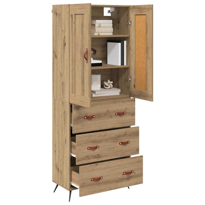 Bufet Stejar Artizanal 69,5 x 34 x 180 cm Lemn compozit - WALTI WALTI