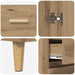 Bufet Stejar Artizanal 69,5 x 32,5 x 180 cm Lemn compozit - WALTI WALTI