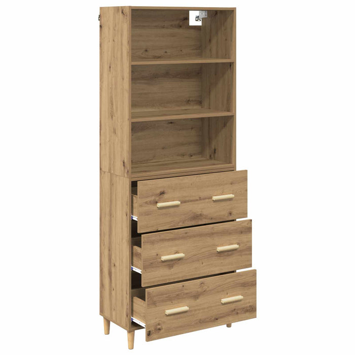 Bufet Stejar Artizanal 69,5 x 32,5 x 180 cm Lemn compozit - WALTI WALTI